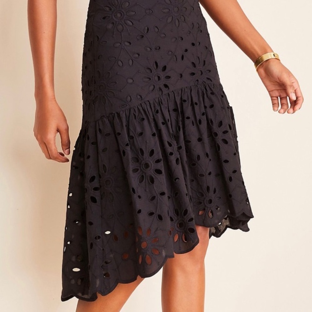 NWT Ann Taylor Floral Eyelet Flounce High-Low Skirt Size 16P